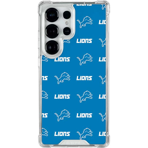 NFL Detroit Lions Blitz Series Galaxy S25 Ultra Clear Case