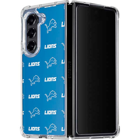 NFL Detroit Lions Blitz Series Galaxy Z Fold5 5G Clear Case