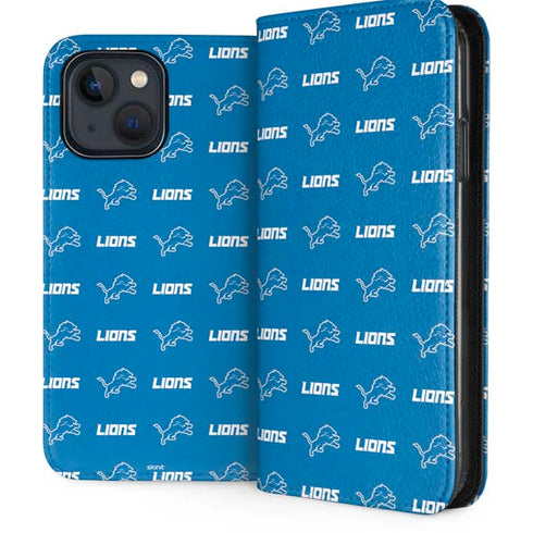 NFL Detroit Lions Blitz Series iPhone 15 Plus Folio Case