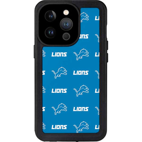 NFL Detroit Lions Blitz Series iPhone 15 Pro Waterproof Case