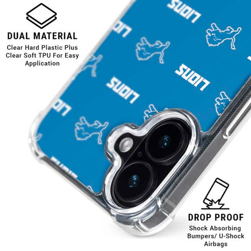 NFL Detroit Lions Blitz Series iPhone 16 Plus MagSafe Case