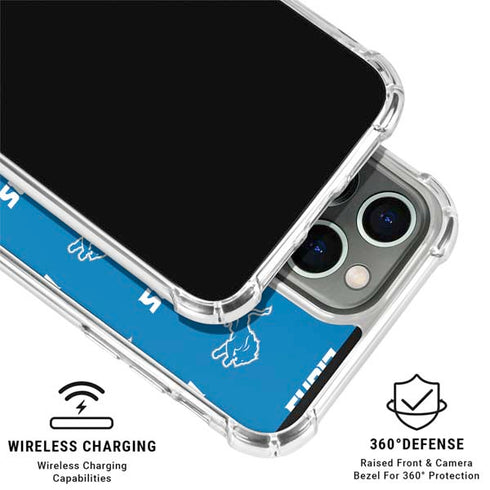 NFL Detroit Lions Blitz Series iPhone 16 Pro Clear Case
