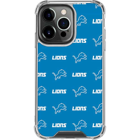 NFL Detroit Lions Blitz Series iPhone 16 Pro Max Clear Case