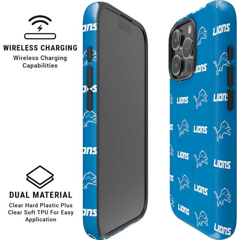 NFL Detroit Lions Blitz Series iPhone 16 Pro Max Magsafe Impact Case