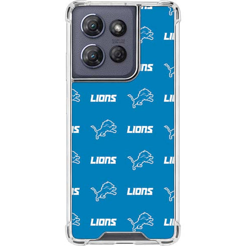 NFL Detroit Lions Blitz Series Moto G 5G (2025) Clear Case