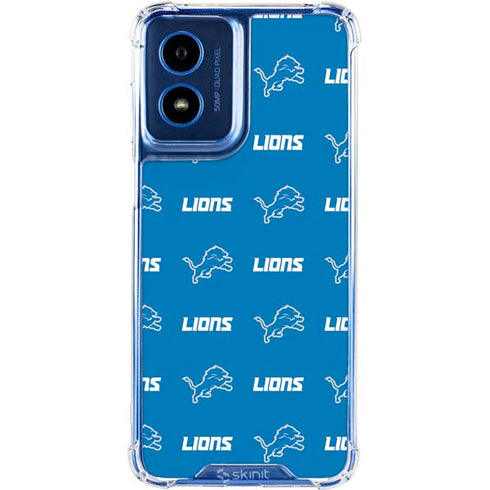 NFL Detroit Lions Blitz Series Moto G 5G (2024) Clear Case