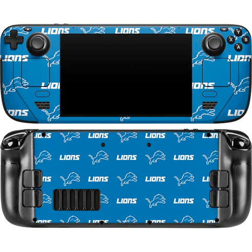 NFL Detroit Lions Blitz Series Steam Deck Handheld Gaming Computer OLED Skin