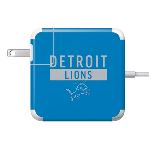 NFL Detroit Lions Blue Performance Series 85W Power Adapter (15 and 17 inch MacBook Pro Charger) Skin
