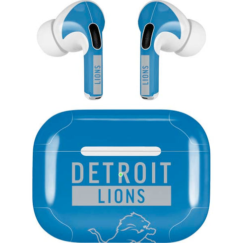 NFL Detroit Lions Blue Performance Series AirPods Skins