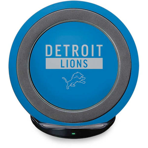 NFL Detroit Lions Blue Performance Series Fast Charge Wireless Charging Stand Skin