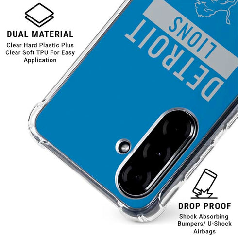 NFL Detroit Lions Blue Performance Series Galaxy A36 5G Clear Case