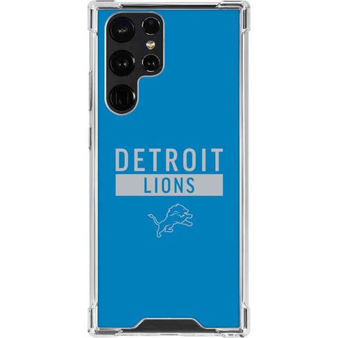 NFL Detroit Lions Blue Performance Series Galaxy S23 Ultra Clear Case