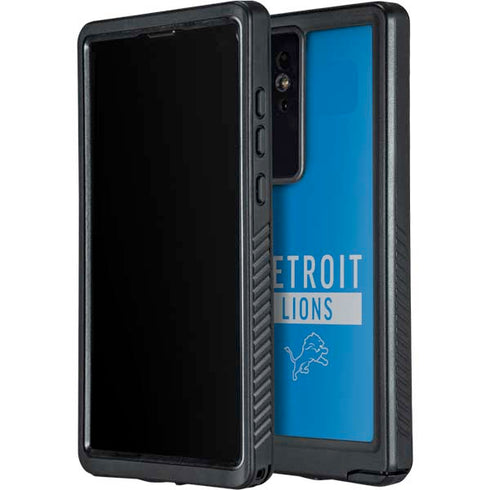 NFL Detroit Lions Blue Performance Series Galaxy S24 Ultra Waterproof Case