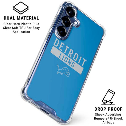 NFL Detroit Lions Blue Performance Series Galaxy S25 Plus Clear Case
