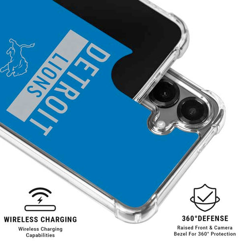 NFL Detroit Lions Blue Performance Series Galaxy S26 Plus Clear Case