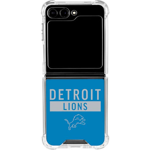 NFL Detroit Lions Blue Performance Series Galaxy Z Flip6 Clear Case
