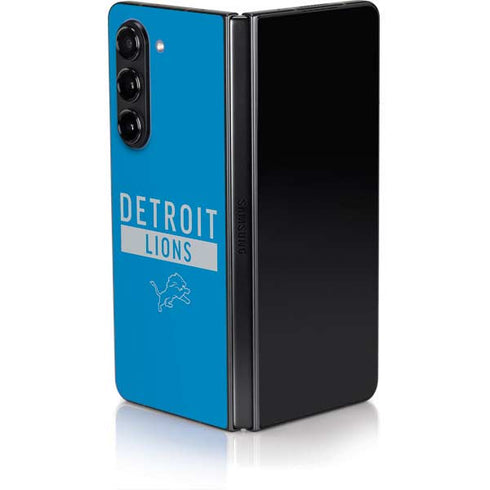 NFL Detroit Lions Blue Performance Series Galaxy Z Fold5 5G Skin