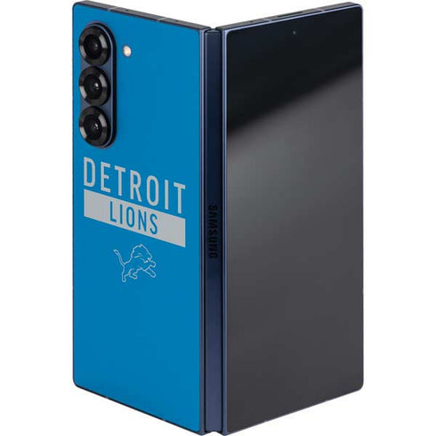 NFL Detroit Lions Blue Performance Series Galaxy Z Fold6 Skin