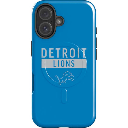NFL Detroit Lions Blue Performance Series iPhone 16 Magsafe Impact Case