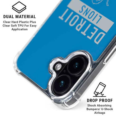 NFL Detroit Lions Blue Performance Series iPhone 16 Plus MagSafe Case