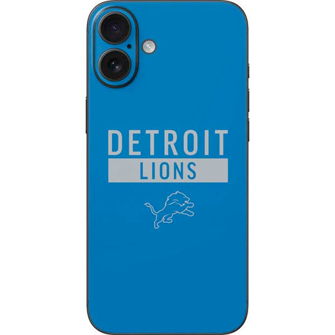 NFL Detroit Lions Blue Performance Series iPhone 16 Plus Skin