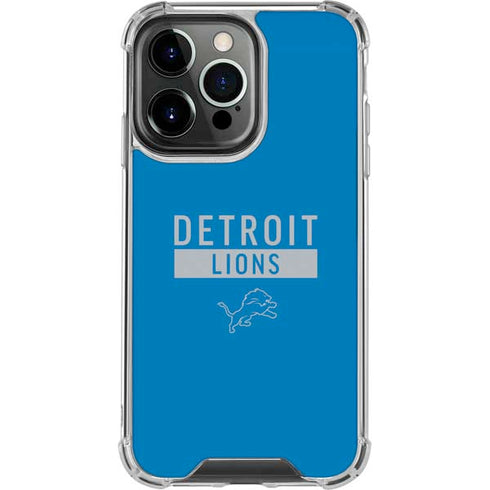 NFL Detroit Lions Blue Performance Series iPhone 16 Pro Clear Case