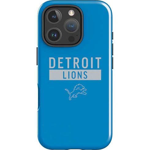 NFL Detroit Lions Blue Performance Series iPhone 16 Pro Impact Case
