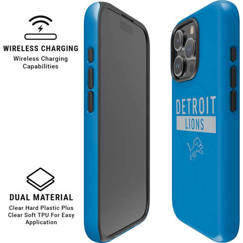 NFL Detroit Lions Blue Performance Series iPhone 16 Pro Magsafe Impact Case