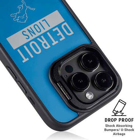 NFL Detroit Lions Blue Performance Series iPhone 16 Pro Max Kickstand Case