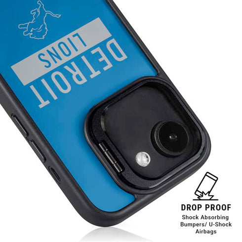 NFL Detroit Lions Blue Performance Series iPhone 16e Kickstand Case