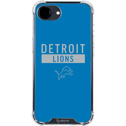 NFL Detroit Lions Blue Performance Series iPhone 16e Clear Case