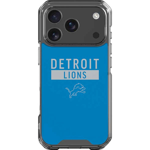 NFL Detroit Lions Blue Performance Series iPhone 18 Pro Clear Case
