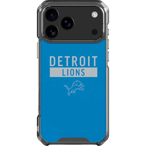 NFL Detroit Lions Blue Performance Series iPhone 18 Pro Max Clear Case