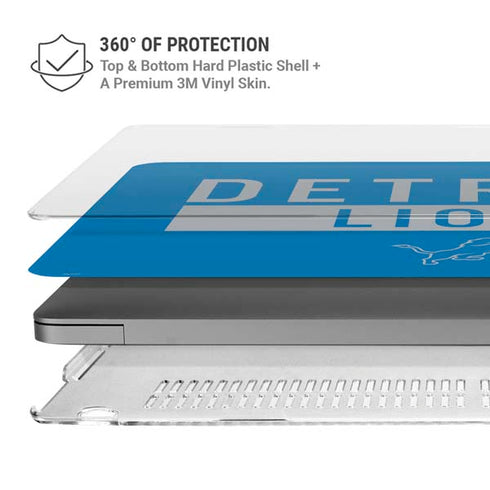 NFL Detroit Lions Blue Performance Series MacBook Pro 14in (2021-24) Case plus Skin