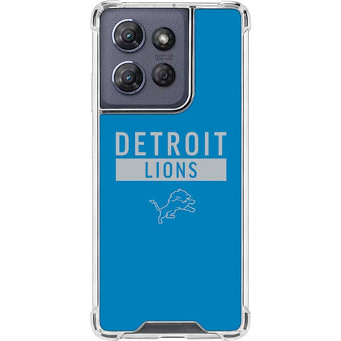 NFL Detroit Lions Blue Performance Series Moto G Play 5G (2025) Clear Case