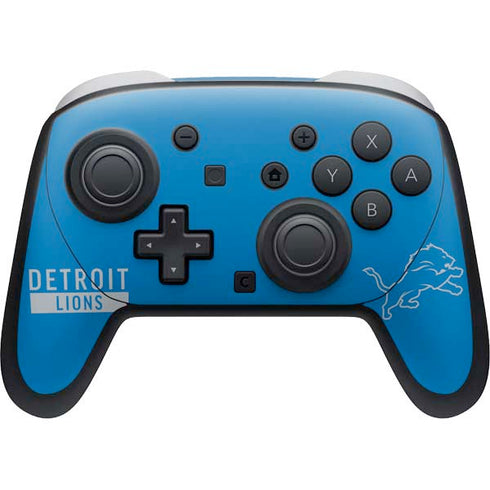 NFL Detroit Lions Blue Performance Series Nintendo Switch 2 (2025) Pro Controller Skin
