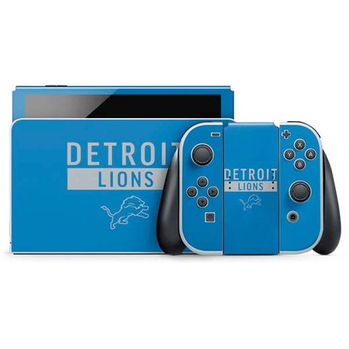NFL Detroit Lions Blue Performance Series Nintendo Skins