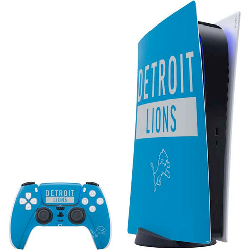 NFL Detroit Lions Blue Performance Series PlayStation PS5 Skins