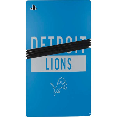 NFL Detroit Lions Blue Performance Series PS5 Pro Console Skin