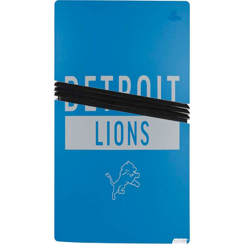 NFL Detroit Lions Blue Performance Series PS5 Pro Console Skin