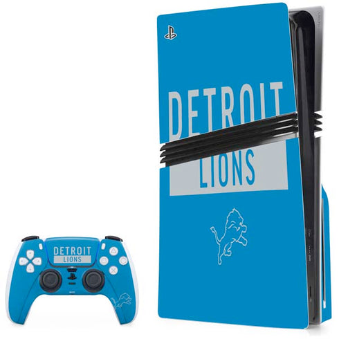 NFL Detroit Lions Blue Performance Series PlayStation PS5 Skins