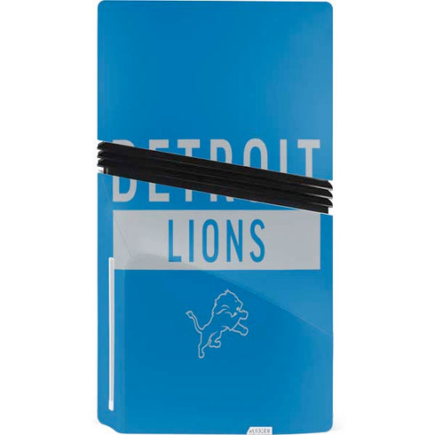 NFL Detroit Lions Blue Performance Series PS5 Pro Disk Console Skin