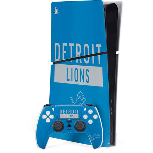 NFL Detroit Lions Blue Performance Series PlayStation PS5 Skins