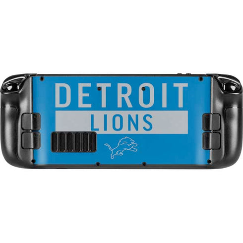 NFL Detroit Lions Blue Performance Series Steam Deck Handheld Gaming Computer Skin