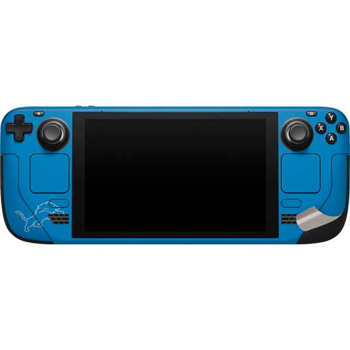 NFL Detroit Lions Blue Performance Series Steam Deck Handheld Gaming Computer Skin