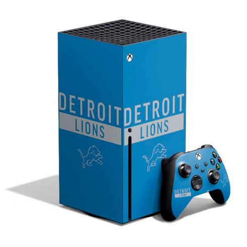 NFL Detroit Lions Blue Performance Series Xbox Series X Skins