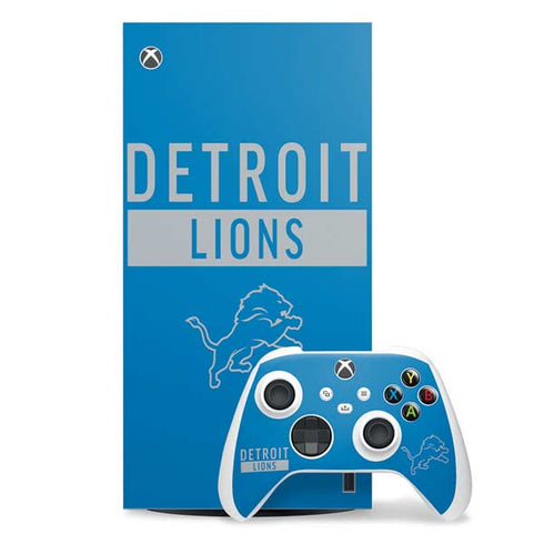 NFL Detroit Lions Blue Performance Series Xbox Series X Skins