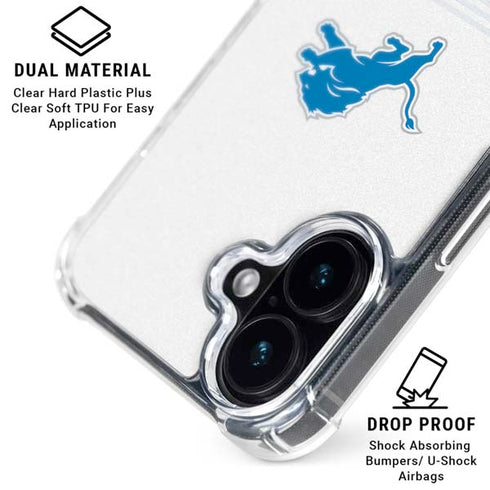 NFL Detroit Lions Breakaway iPhone 16 Plus Clear Case