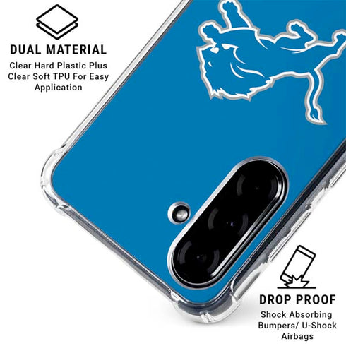 NFL Detroit Lions Distressed Galaxy A36 5G Clear Case