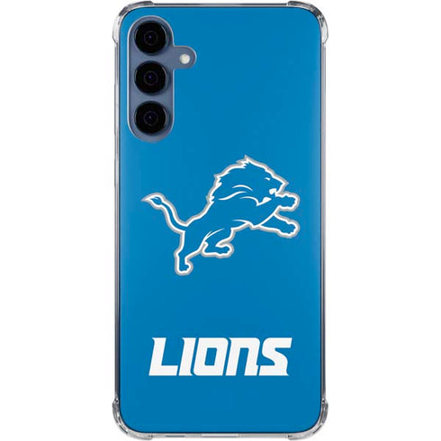 NFL Detroit Lions Distressed Galaxy A55 5G Clear Case